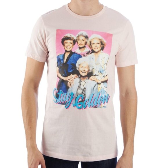 Men’s Pink Golden Girls Stay Golden Cotton Tee XL - Picture 1 of 3